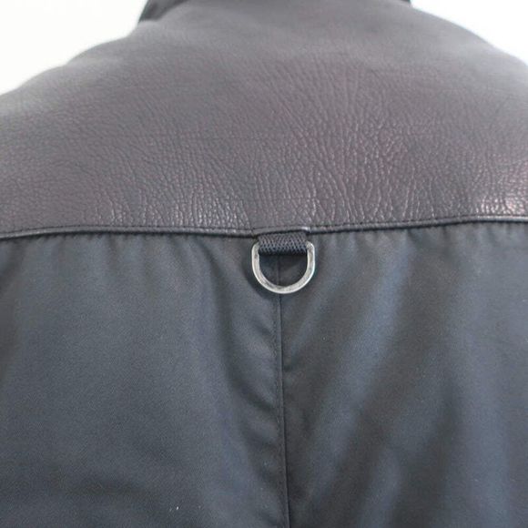 Prada Multi-Pocket Jacket Black Leather-Trim Nylon Size Small - Picture 6 of 10